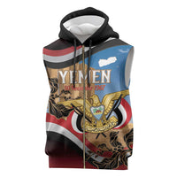 Personalised Yemen Independence Day Sleeveless Zip Hoodie Awwam Temple With Coat Of Arms Proud - Wonder Print Shop