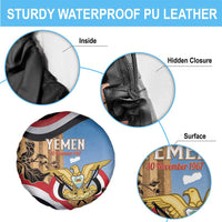 Personalised Yemen Independence Day Spare Tire Cover Awwam Temple With Coat Of Arms Proud - Wonder Print Shop