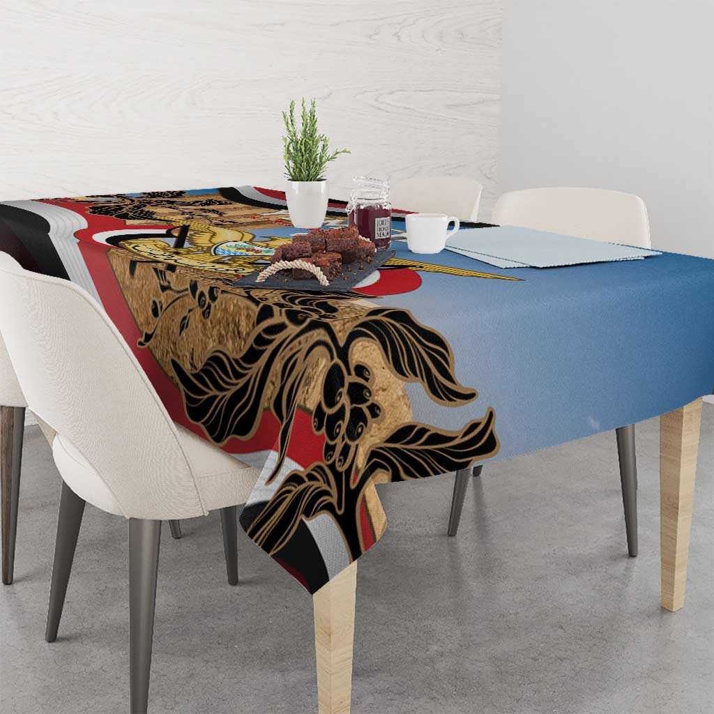 Personalised Yemen Independence Day Tablecloth Awwam Temple With Coat Of Arms Proud - Wonder Print Shop