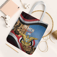 Personalised Yemen Independence Day Tote Bag Awwam Temple With Coat Of Arms Proud - Wonder Print Shop