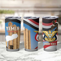 Personalised Yemen Independence Day Tumbler Cup Awwam Temple With Coat Of Arms Proud - Wonder Print Shop