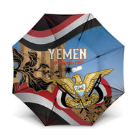 Personalised Yemen Independence Day Umbrella Awwam Temple With Coat Of Arms Proud - Wonder Print Shop