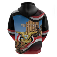 Personalised Yemen Independence Day Zip Hoodie Awwam Temple With Coat Of Arms Proud - Wonder Print Shop