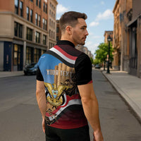 Personalised Yemen Independence Day Zipper Polo Shirt Awwam Temple With Coat Of Arms Proud - Wonder Print Shop