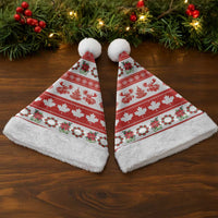 Canada Christmas Santa Hat Canadian Moose Maple Leaf Seamless Style - Wonder Print Shop