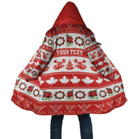 Personalised Canada Christmas Cloak Canadian Moose Maple Leaf Seamless Style - Wonder Print Shop