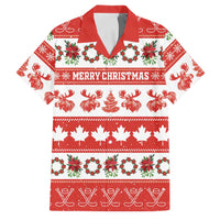 Personalised Canada Christmas Family Matching Summer Maxi Dress and Hawaiian Shirt Canadian Moose Maple Leaf Seamless Style - Wonder Print Shop