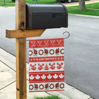 Canada Christmas Garden Flag Canadian Moose Maple Leaf Seamless Style - Wonder Print Shop