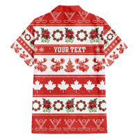 Personalised Canada Christmas Hawaiian Shirt Canadian Moose Maple Leaf Seamless Style - Wonder Print Shop