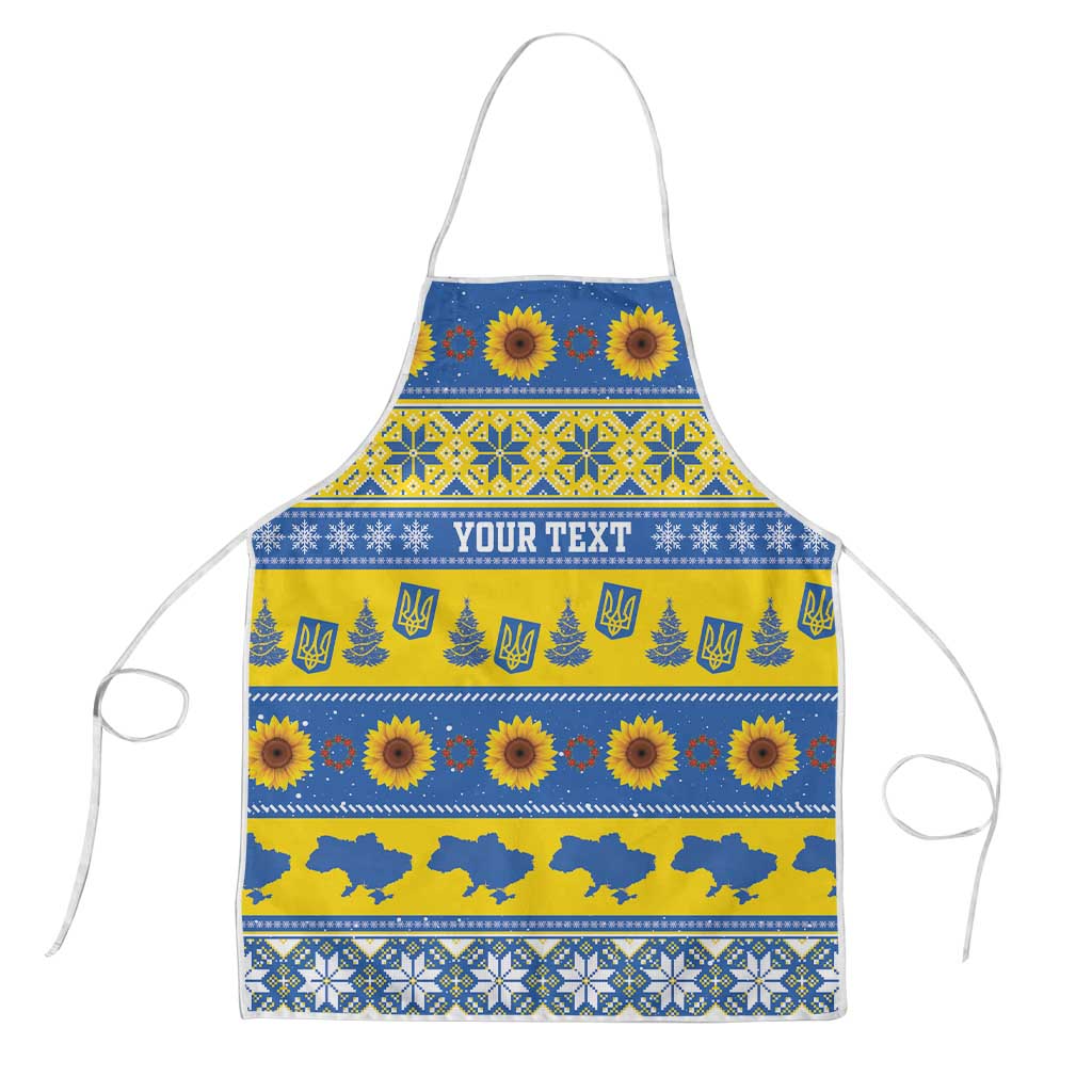 Ukraine Christmas Apron Tryzub With Map Folk Pattern - Wonder Print Shop