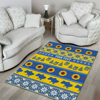 Ukraine Christmas Area Rug Tryzub With Map Folk Pattern - Wonder Print Shop