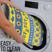 Ukraine Christmas Bathroom Set Tryzub With Map Folk Pattern - Wonder Print Shop