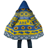 Personalised Ukraine Christmas Cloak Tryzub With Map Folk Pattern - Wonder Print Shop