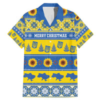 Personalised Ukraine Christmas Family Matching Mermaid Dress and Hawaiian Shirt Tryzub With Map Folk Pattern - Wonder Print Shop