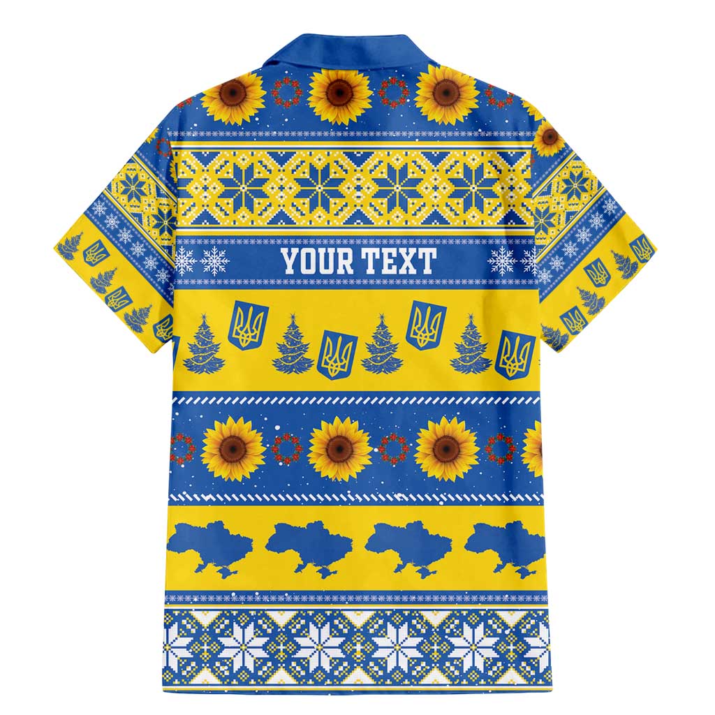 Personalised Ukraine Christmas Family Matching Mermaid Dress and Hawaiian Shirt Tryzub With Map Folk Pattern - Wonder Print Shop