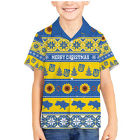 Personalised Ukraine Christmas Family Matching Mermaid Dress and Hawaiian Shirt Tryzub With Map Folk Pattern - Wonder Print Shop