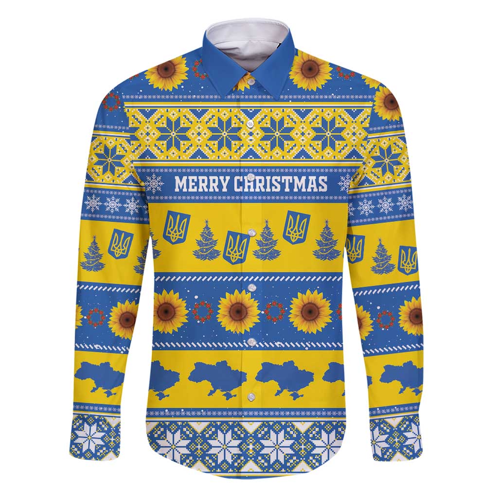 Personalised Ukraine Christmas Family Matching Puletasi and Hawaiian Shirt Tryzub With Map Folk Pattern - Wonder Print Shop