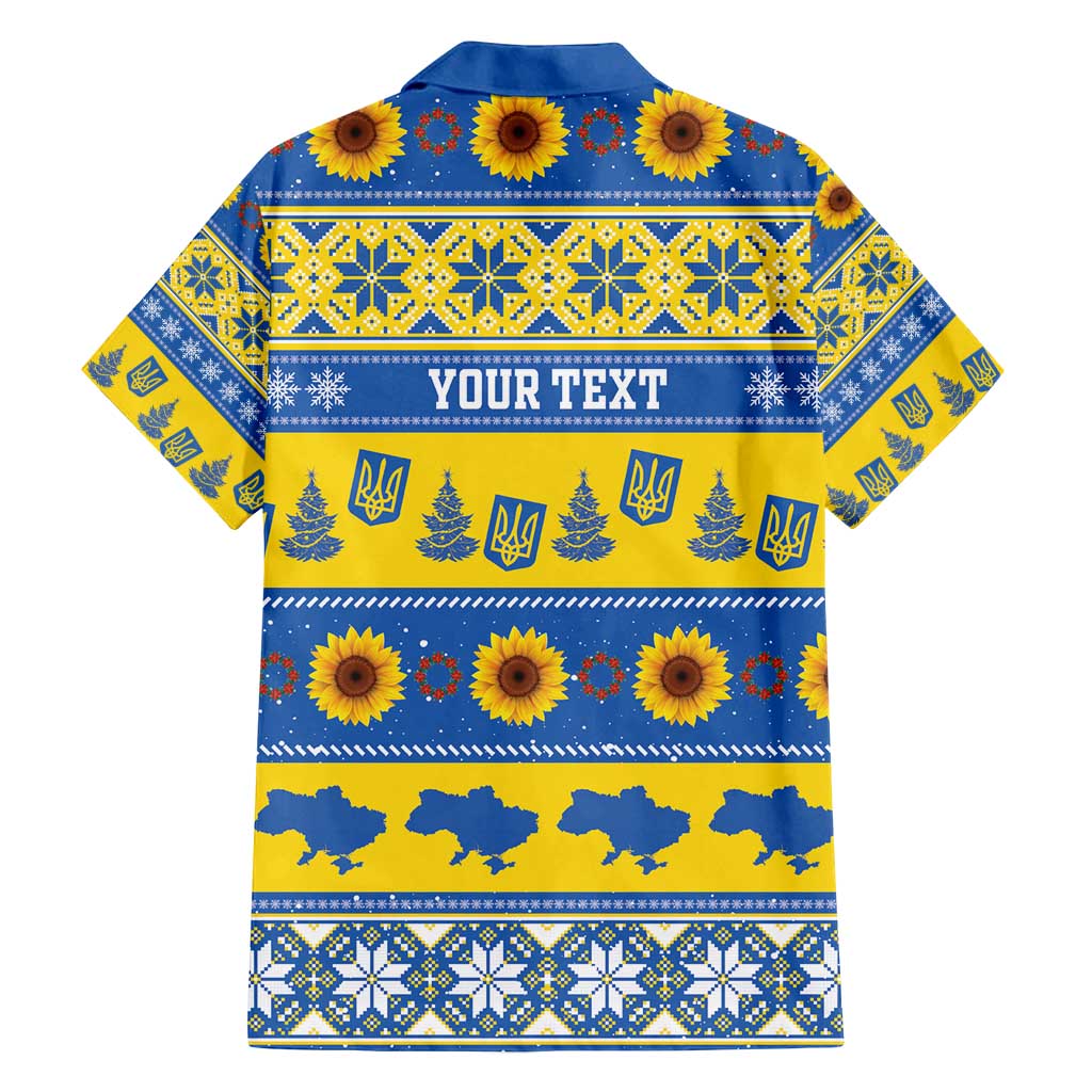 Personalised Ukraine Christmas Family Matching Tank Maxi Dress and Hawaiian Shirt Tryzub With Map Folk Pattern - Wonder Print Shop