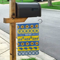 Ukraine Christmas Garden Flag Tryzub With Map Folk Pattern - Wonder Print Shop