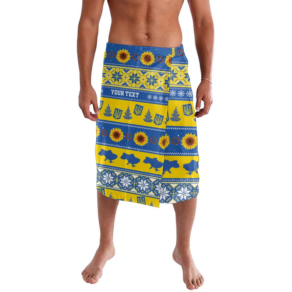 Personalised Ukraine Christmas Lavalava Tryzub With Map Folk Pattern - Wonder Print Shop