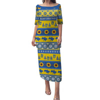 Personalised Ukraine Christmas Puletasi Tryzub With Map Folk Pattern - Wonder Print Shop