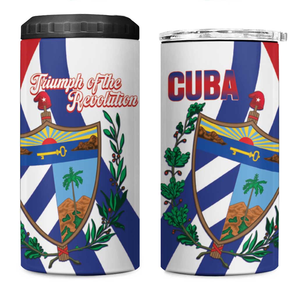 Cuba Liberation Day 4 in 1 Can Cooler Tumbler Triumph Of The Revolution - Wonder Print Shop