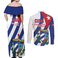 Cuba Liberation Day Couples Matching Off Shoulder Maxi Dress and Long Sleeve Button Shirt Triumph Of The Revolution - Wonder Print Shop