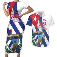Cuba Liberation Day Couples Matching Short Sleeve Bodycon Dress and Hawaiian Shirt Triumph Of The Revolution - Wonder Print Shop
