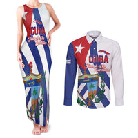 Cuba Liberation Day Couples Matching Tank Maxi Dress and Long Sleeve Button Shirt Triumph Of The Revolution - Wonder Print Shop
