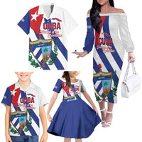 Cuba Liberation Day Family Matching Off The Shoulder Long Sleeve Dress and Hawaiian Shirt Triumph Of The Revolution - Wonder Print Shop