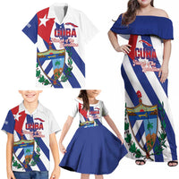 Cuba Liberation Day Family Matching Off Shoulder Maxi Dress and Hawaiian Shirt Triumph Of The Revolution - Wonder Print Shop