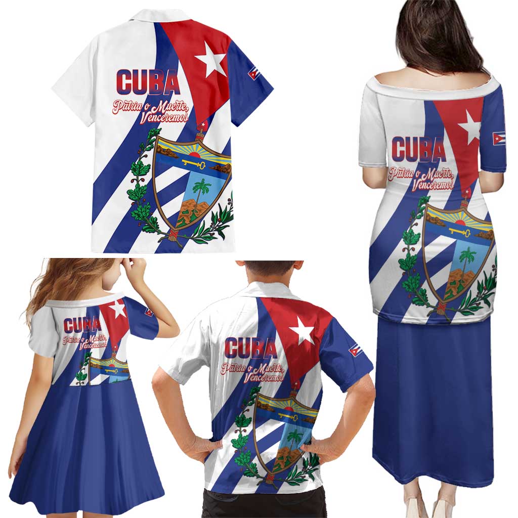 Cuba Liberation Day Family Matching Puletasi and Hawaiian Shirt Triumph Of The Revolution - Wonder Print Shop
