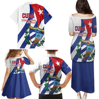 Cuba Liberation Day Family Matching Puletasi and Hawaiian Shirt Triumph Of The Revolution - Wonder Print Shop
