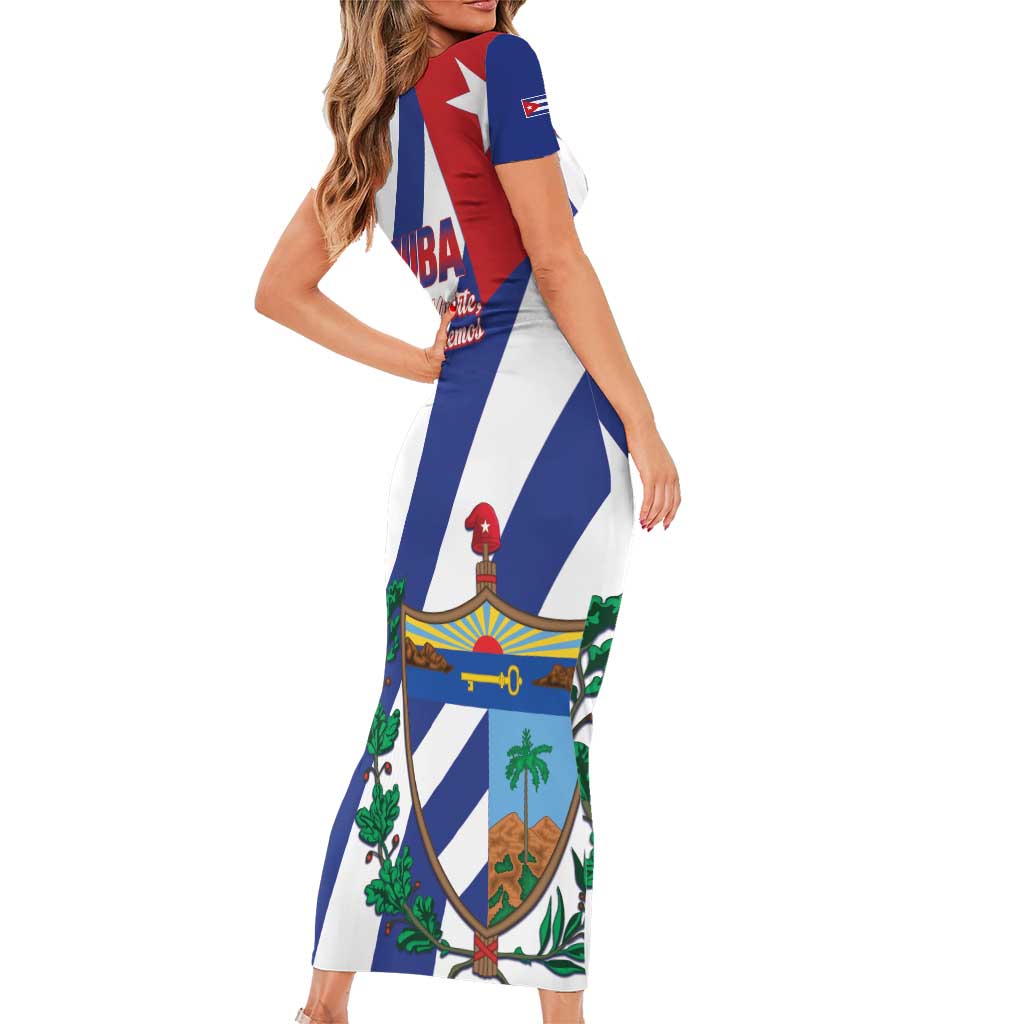 Cuba Liberation Day Family Matching Short Sleeve Bodycon Dress and Hawaiian Shirt Triumph Of The Revolution - Wonder Print Shop