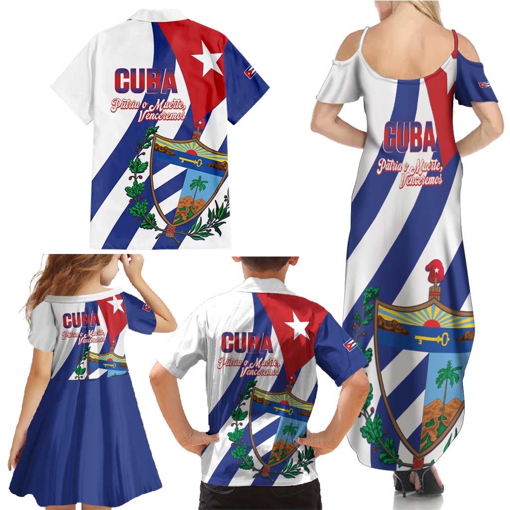 Cuba Liberation Day Family Matching Summer Maxi Dress and Hawaiian Shirt Triumph Of The Revolution - Wonder Print Shop