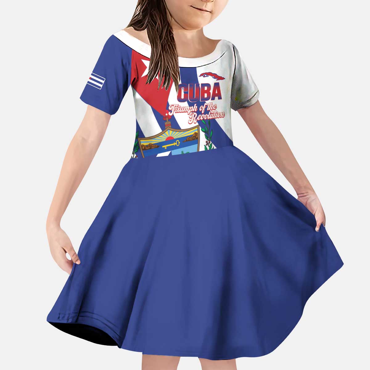 Cuba Liberation Day Kid Short Sleeve Dress Triumph Of The Revolution - Wonder Print Shop