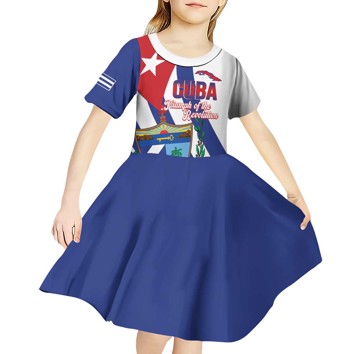 Cuba Liberation Day Kid Short Sleeve Dress Triumph Of The Revolution - Wonder Print Shop