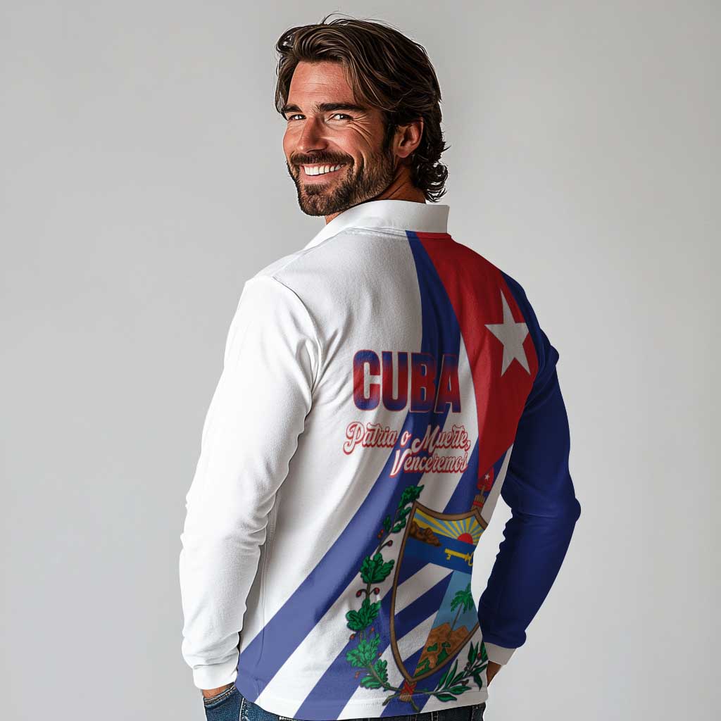 Cuba Liberation Day Long Sleeve Polo Shirt Triumph Of The Revolution - Wonder Print Shop