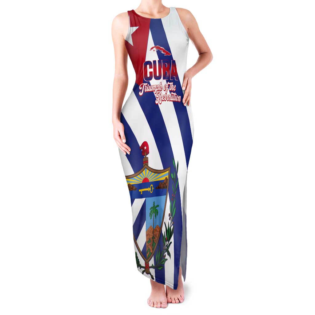 Cuba Liberation Day Tank Maxi Dress Triumph Of The Revolution - Wonder Print Shop
