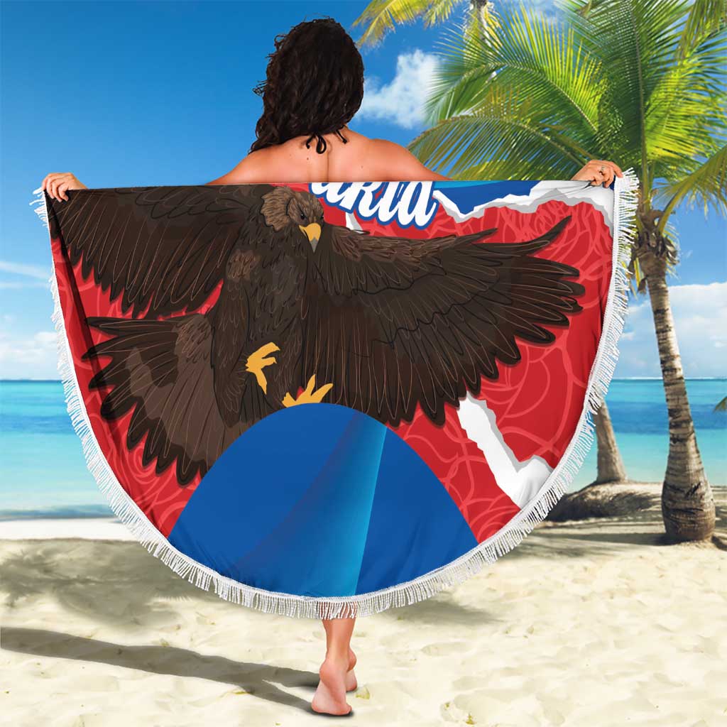 Slovakia Restoration Day Beach Blanket Happy 1st Of January - Slovak Golden Eagle - Wonder Print Shop