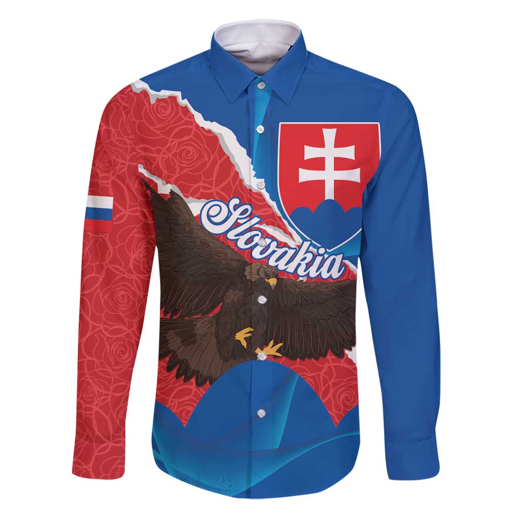 Slovakia Restoration Day Family Matching Mermaid Dress and Hawaiian Shirt Happy 1st Of January - Slovak Golden Eagle - Wonder Print Shop