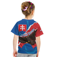 Slovakia Restoration Day Kid T Shirt Happy 1st Of January - Slovak Golden Eagle - Wonder Print Shop