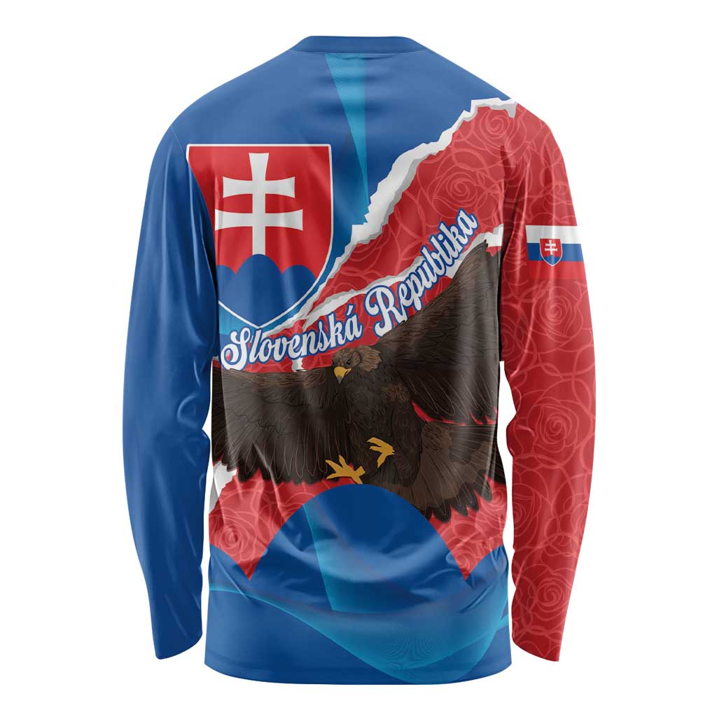 Slovakia Restoration Day Long Sleeve Shirt Happy 1st Of January - Slovak Golden Eagle - Wonder Print Shop