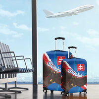 Slovakia Restoration Day Luggage Cover Happy 1st Of January - Slovak Golden Eagle - Wonder Print Shop