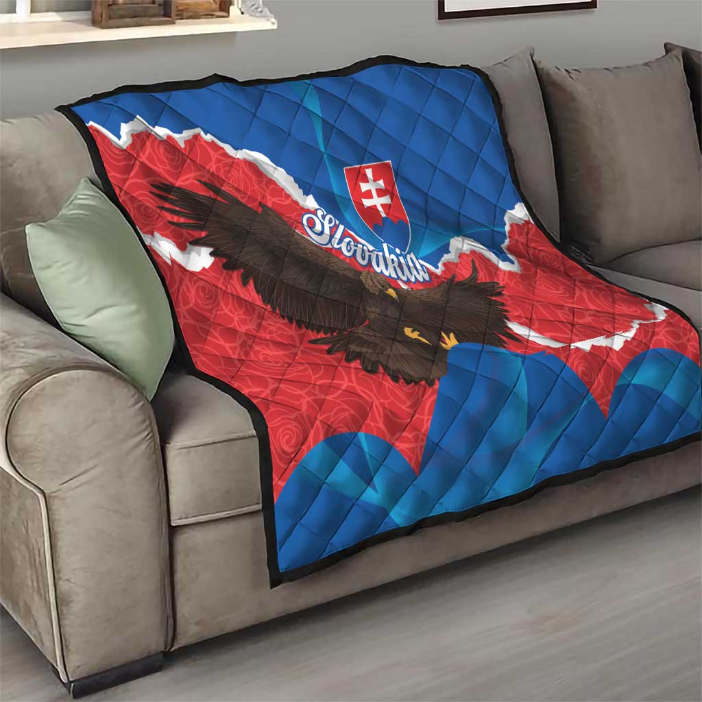 Slovakia Restoration Day Quilt Happy 1st Of January - Slovak Golden Eagle - Wonder Print Shop