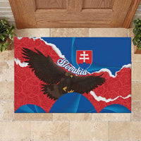 Slovakia Restoration Day Rubber Doormat Happy 1st Of January - Slovak Golden Eagle - Wonder Print Shop