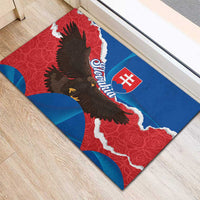 Slovakia Restoration Day Rubber Doormat Happy 1st Of January - Slovak Golden Eagle - Wonder Print Shop