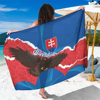 Slovakia Restoration Day Sarong Happy 1st Of January - Slovak Golden Eagle - Wonder Print Shop
