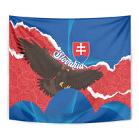 Slovakia Restoration Day Tapestry Happy 1st Of January - Slovak Golden Eagle - Wonder Print Shop