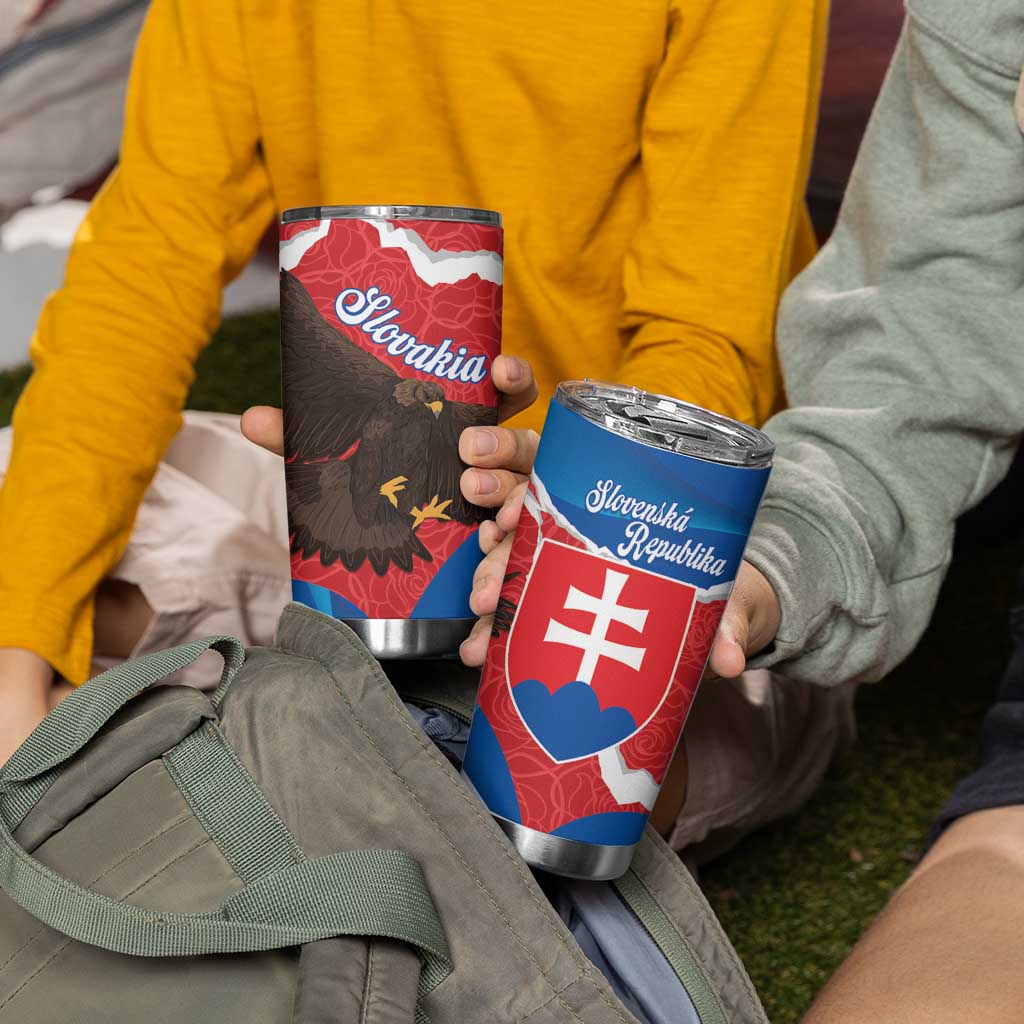 Slovakia Restoration Day Tumbler Cup Happy 1st Of January - Slovak Golden Eagle - Wonder Print Shop